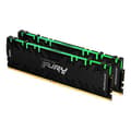 Miniatyrbillede 1 af 6: Kingston FURY Renegade RGB - DDR4 - Kit - 16 GB: 2 x 8 GB - DIMM 288-PIN - 3000 MHz / PC4-24000 - CL15 - 1,35 V - ubufferet - ikke-ECC - sort (KF430C1