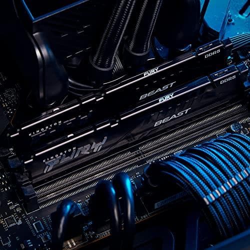 Kingston FURY Beast - DDR5 - Kit - 16 GB: 2 x 8 GB - DIMM 288-PIN - 5200 MHz / PC5-41600 - CL38 - 1,25 V - obuffrad - on-die ECC (KF552C40BBK2-16)