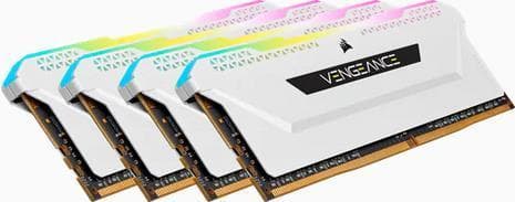 Corsair Vengeance RGB PRO SL - DDR4 - Kit - 64 GB: 4 x 16 GB - DIMM 288-PIN - 3200 MHz / PC4-25600 - CL16 - 1,35 V - obuffrad - icke-ECC - vit (CMH64G