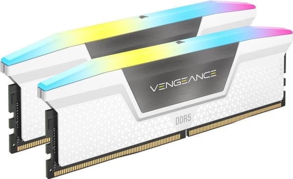 CORSAIR Vengeance RGB - DDR5 - Sarja - 32 Gt: 2 x 16 Gt - DIMM 288-PIN - 5200MHz / PC5-41600 - CL40 valkoinen (CMH32GX5M2B5200C40W)