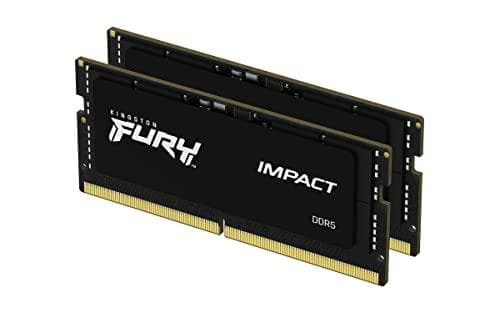 Kingston FURY Impact - DDR5 - Kit - 32 Gt: 2 x 16 Gt - SO DIMM 262-PIN - 4800 MHz / PC5-38400 - CL38 - 1,1 V - puskuroimaton - on-die ECC (KF548S38IBK