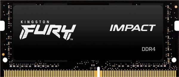 Kingston FURY Impact - DDR4 - moduuli - 32 Gt - SO DIMM 260-PIN - 3200 MHz / PC4-25600 - CL20 - 1,2 V - puskuroimaton - ei-ECC - musta (KF432S20IB/32)