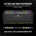 Pikkukuva 3 / 6: CORSAIR Dominator Platinum RGB - DDR5 - Kit - 32 Gt: 2 x 16 Gt - DIMM 288-PIN - 6200 MHz / PC5-49600 - CL36 - 1,3 V - puskuroimaton - ei-ECC - musta