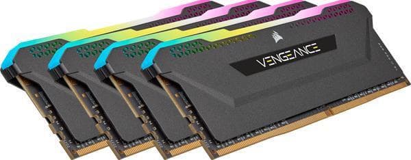 Corsair Vengeance RGB PRO SL - DDR4 - Kit - 32 GB: 4 x 8 GB - DIMM 288-PIN - 3200 MHz / PC4-25600 - CL16 - 1,35 V - obuffrad - icke-ECC - svart (CMH32