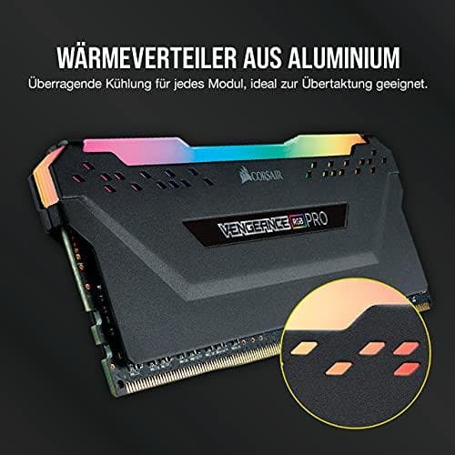 CORSAIR VENGEANCE RGB PRO 32GB (2x16GB) DDR4 3200(PC4-25600)C16 PC-minne - svart
