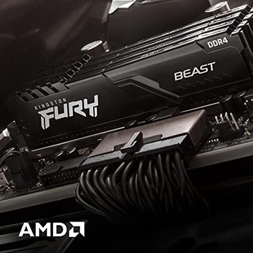 Kingston FURY Beast - DDR4 - Kit - 64 Gt: 2 x 32 Gt - DIMM 288-PIN - 3600 MHz / PC4-28800 - CL18 - 1,35 V - puskuroimaton - ei-ECC - musta (KF436C18BB