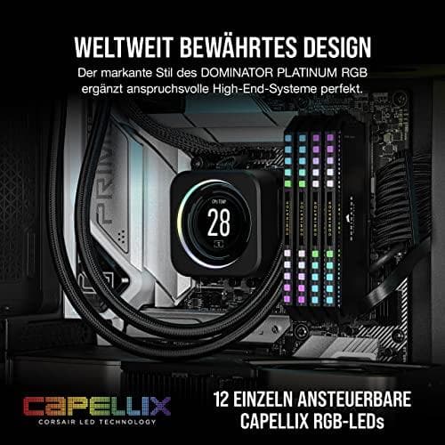 CORSAIR Dominator Platinum RGB - DDR5 - Kit - 32GB: 2 x 16GB - DIMM 288-PIN - 5600MHz / PC5-44800 - CL36 - 1,25V - obuffrad - icke-ECC - svart