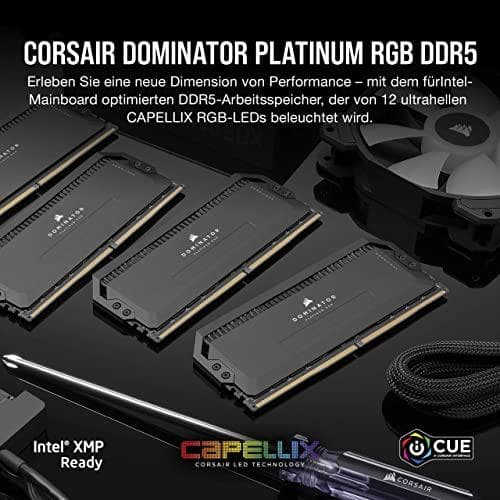 CORSAIR Dominator Platinum RGB - DDR5 - Kit - 32GB: 2 x 16GB - DIMM 288-PIN - 5600MHz / PC5-44800 - CL36 - 1,25V - obuffrad - icke-ECC - svart