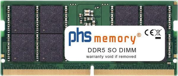 PHS-minne 32GB RAM lämplig för Lenovo ThinkStation P360 Ultra (30G1) DDR5 SO DIMM 4800MHz PC5-38400-S (SP433399)