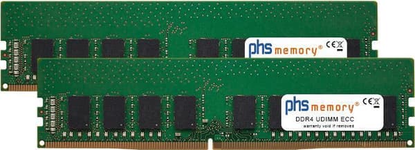 PHS-hukommelse 32GB (2x16GB) Kit RAM-hukommelse til Dell Precision 3430 Tower DDR4 UDIMM ECC 2666MHz PC4-2666V-E (SP284177)