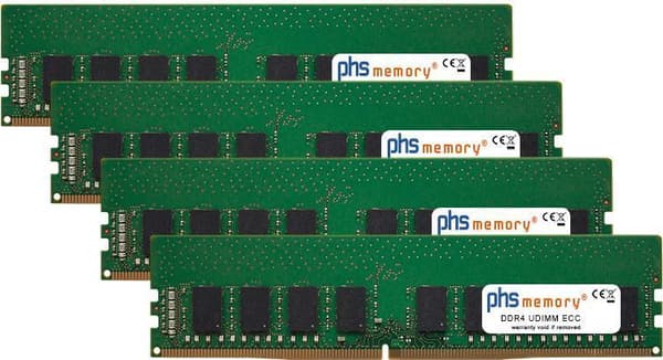 PHS-minne 32GB (4x8GB) Kit RAM-minne för Dell Precision 3630 Tower DDR4 UDIMM ECC 2666MHz (SP284178)