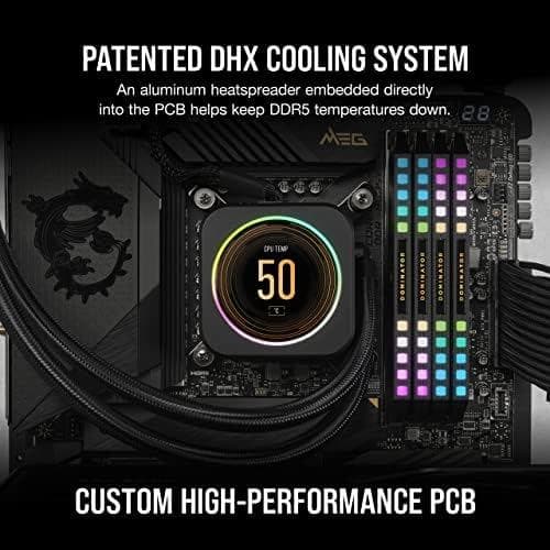 Corsair Dominator Platinum RGB - DDR5 - Kit - 32 Gt: 2 x 16 Gt - DIMM 288-PIN - 6000 MHz / PC5-48000 - CL36 - 1,25 V - puskuroimaton - ei-ECC - musta