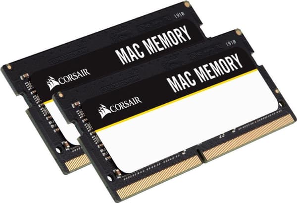 Corsair Mac-muisti - DDR4 - 32 Gt: 2 x 16 Gt - SO DIMM 260-PIN - 2666 MHz / PC4-21300 - CL18 - 1,2 V - puskuroimaton - ei-ECC (CMSA32GX4M2A2666C18)