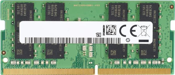 HP DDR4 -moduuli 4 Gt SO DIMM 260-PIN 3200 MHz / PC4-25600 1,2 V puskuroimaton ei-ECC työasemalle Z2 Mini G5