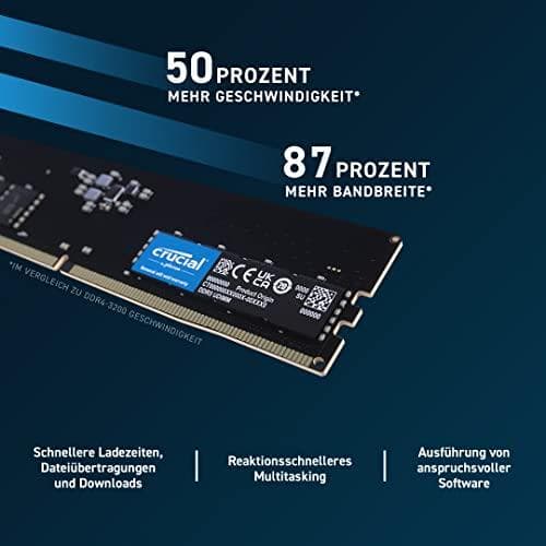 CRUCIAL DRAM 16GB DDR5-4800 UDIMM CL40 16Gbit (CT16G48C40U5)