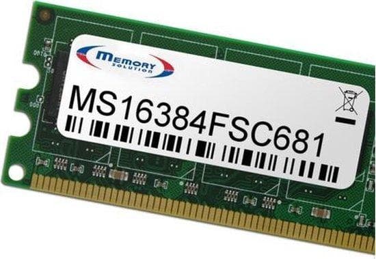 Minneslösning MS16384FSC681. RAM-minne: 16 GB, Komponenter för: PC / Server, Minneskanaler: Quad. Kompatibla produkter: Fujitsu Primergy RX350 S8 (D29