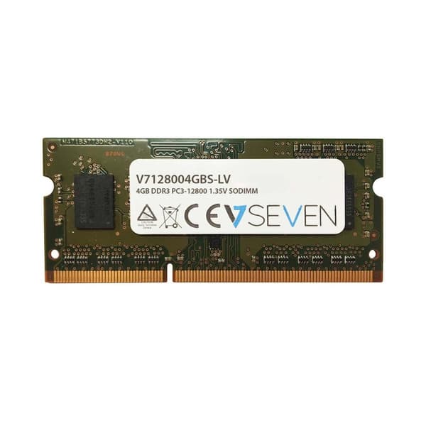 V7 - DDR3 - 4 GB - SO DIMM 204-PIN - 1600MHz / PC3-12800 - CL11 - 1,35V - ubufferet - ikke-ECC (V7128004GBS-DR-LV)