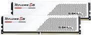 G.Skill Ripjaws S5 - DDR5 - Kit - 64 GB: 2 x 32 GB - DIMM 288-PIN lavprofil - 5200 MHz / PC5-41600 - CL36 - 1,25 V - ubufferet - ikke-ECC - Mat hvid