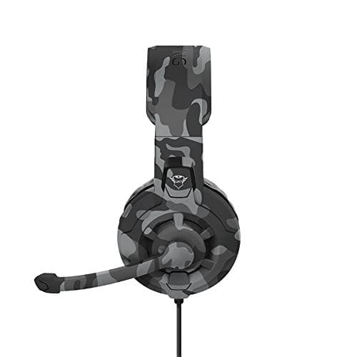 Trust Gaming GXT 411K Radius Gaming Headset til PC, PS5, PS4, Xbox, Nintendo Switch, Mobil, Over Ear, 3,5 mm Jack, Volume Control, Justerbar Mikrofon
