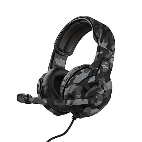 Trust Gaming GXT 411K Radius Gaming Headset til PC, PS5, PS4, Xbox, Nintendo Switch, Mobil, Over Ear, 3,5 mm Jack, Volume Control, Justerbar Mikrofon
