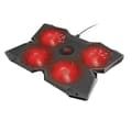 Pikkukuva 1 / 6: Trust Gaming GXT 278 Yozu kannettavan tietokoneen jäähdytysteline 17,3 tuuman pelikannettaville, punainen valo, USB-virtajohto, jäähdytyslevy 3 asento