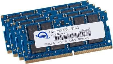 OWC 64.0GB (4x 16GB) 2400MHz DDR4 PC4-19200 SO-DIMM 260 Pins CL17 Minnesuppg. Kit för Mac mini (sent 2018), 27 och 21 (OWC2400DDR4S64S)