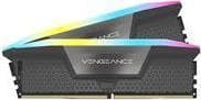 CORSAIR Vengeance RGB - DDR5 - Sarja - 64 Gt: 2 x 32 Gt - DIMM 288-PIN - 6000 MHz / PC5-48000 - CL40 - 1,35 V - Viileä harmaa