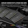 Pikkukuva 2 / 6: Corsair Dominator CMT32GX5M2B6400C32 muistimoduuli 32 Gt 2 x 16 Gt DDR5 6400 MHz (CMT32GX5M2B6400C32)