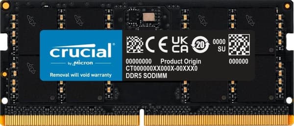 Crucial 32GB DDR5-5200 SODIMM CL42 (16Gbit) (CT32G52C42S5)