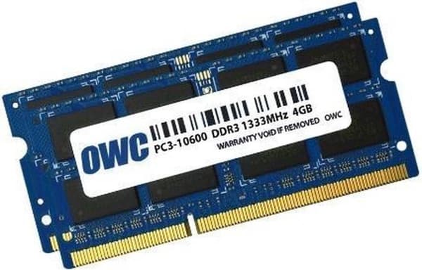 Other World Computing - DDR3 - Kit - 8 GB: 2 x 4 GB - SO DIMM 204-PIN - 1333 MHz / PC3-10600 - CL9 - 1,5 V - obuffrad - icke-ECC - för Apple iMac, Mac