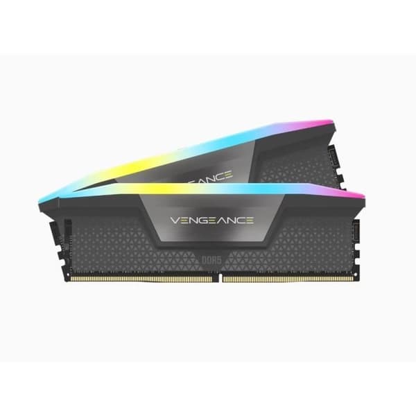 RAM-minne - CORSAIR - Vengeance RGB DDR5 - 32GB 2x16GB DIMM - 5200 MHz - 1,25V - Grå (CMH32GX5M2B5200Z40K)
