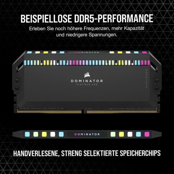 Corsair Dominator Platinum DDR5 2x16GB 7200C34 RAM - svart