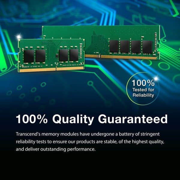 TRANSCEND JetRAM DDR4-minne - 8 GB - 288-stifts DIMM - 3200 MHz / PC4-25600 - CL22 - 1,2 V