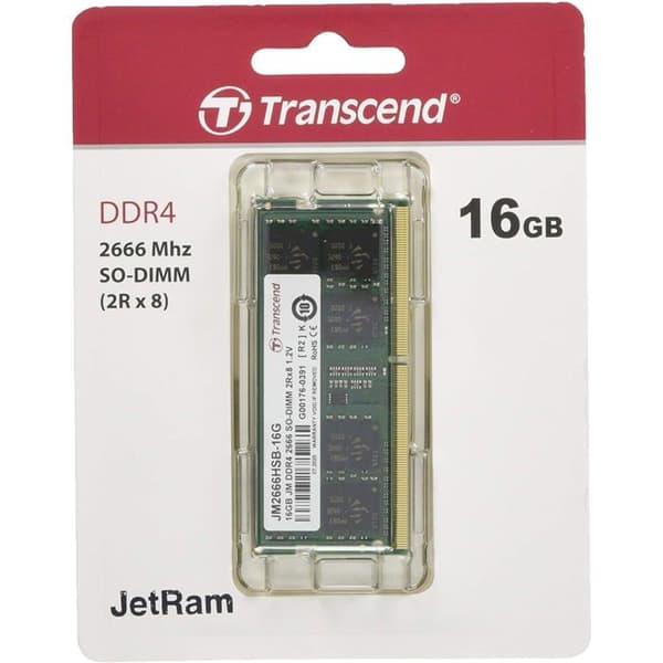 Minnesmodul - Transcend - JetRam JM2666HSB-16G - 16 GB - DDR4 - 2666 MHz