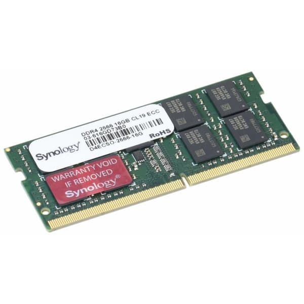 Synology 16GB (1 x 16GB) DDR4 ECC obuffrat SO-DIMM 2666MHz (D4ECSO-2666-16G) - DDR4 PC4-21300 ECC obuffrat SO-DIMM RAM (