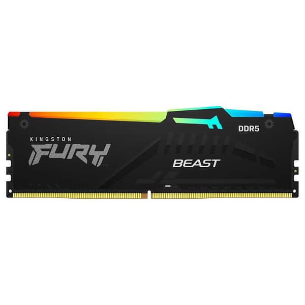 Kingston Ram-muisti Fury Beast Rgb Cl40 Kf5 1x8gb Ddr5 6000mhz Musta