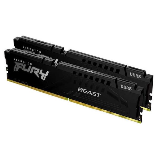 Kingston Muisti Ram Fury Beast 32gb 2x16gb Ddr5 5200mhz Hopeinen