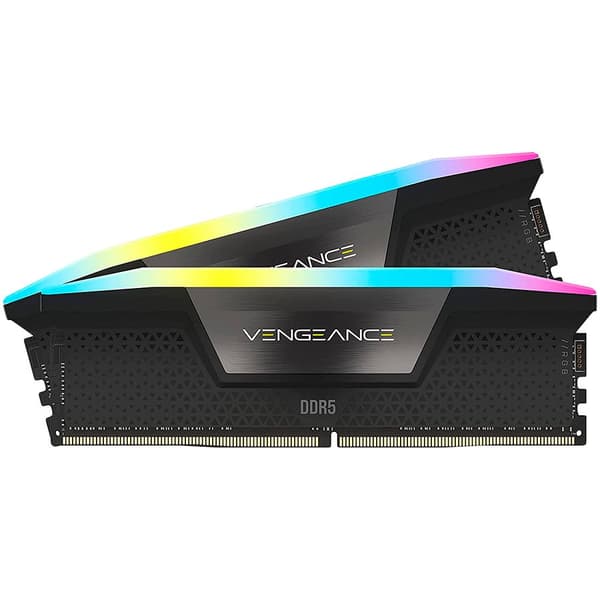 CORSAIR VENGEANCE RGB 32GB 2x16GB DIMM DDR5 6400MT/s Unbuffered 32-40-40-84 Std PMIC XMP 3.0 Black Heatspreader 1.4V