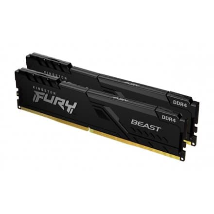 Kingston DRAM 32GB 3200MT/s DDR4 CL16 DIMM (Kit of 2) 1Gx8 FURY Beast Black