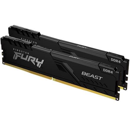Kingston DRAM 32GB 3200MT/s DDR4 CL16 DIMM (Kit of 2) FURY Beast Black