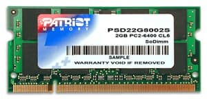Patriot Memory DDR2 2GB CL5 PC2-6400 (800MHz) SODIMM minnesmodul