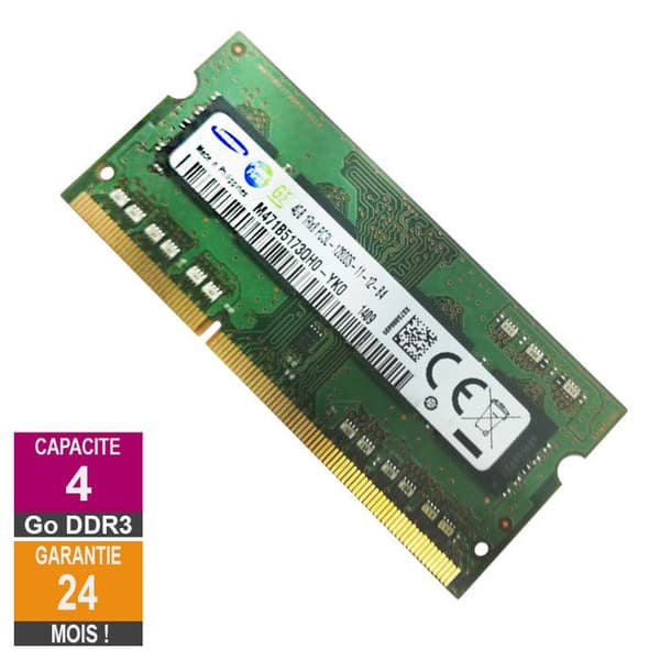 Memory Stick 4GB RAM DDR3 Samsung M471B5173QH0-YK0 SO-DIMM PC3L-12800S- REFURBISHED