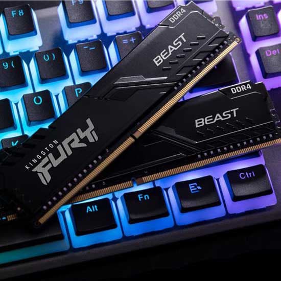 Kingston Ram-muisti Kf432c16bbk2/16 16gb 2x8gb Ddr4 3200mhz Musta