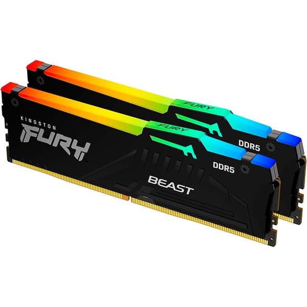 Kingston Ram-muisti Fury Beast Rgb 32gb 2x16gb Ddr5 5600mhz Musta