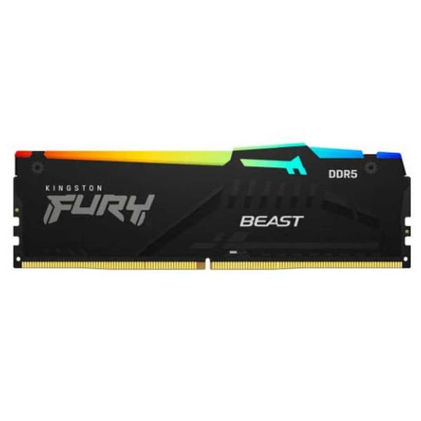 Kingston Ram-muisti Fury Beast Rgb Cl40 Kf5 1x8gb Ddr5 5200mhz Musta