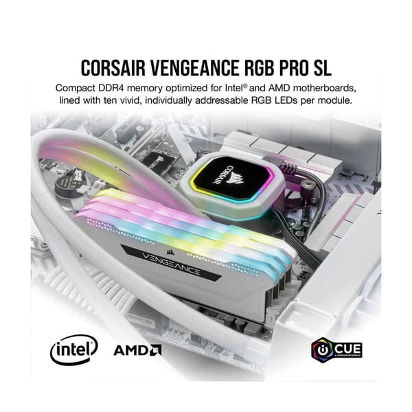 Corsair Ram-minne Vengeance Rgb Pro 16gb 2x8gb Ddr4 3600mhz Vit