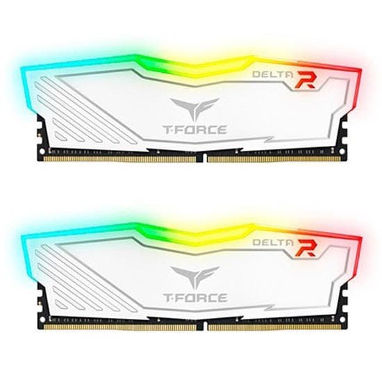 Team Group Ram-hukommelse Tf4d416g3200hc16cdc01 Delta 16gb 2x8gb Ddr4 3200mhz Rgb Hvid