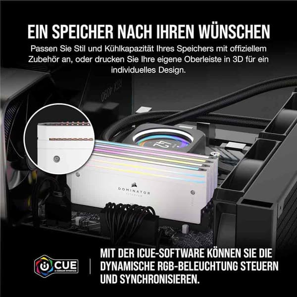 Corsair Hukommelse Ram Dominator Titanium Cmp64gx5m2x6600c32w 64gb 2x32gb Ddr5 6600mhz