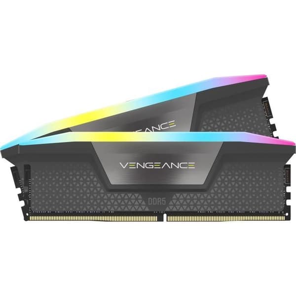 RAM-minne - CORSAIR - Vengeance RGB DDR5 RAM 32GB (2x16GB) 6000MHz CL36 AMD Expo iCUE-kompatibel - Grå (CMH32GX5M2E6000Z36)