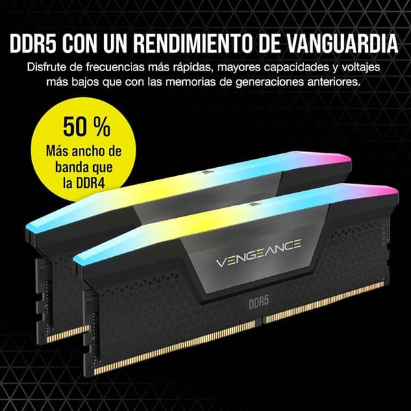 Corsair Hukommelse Ram Vengeance Cmh32gx5m2b6600c38 32gb 2x16gb Ddr5 6600mhz
